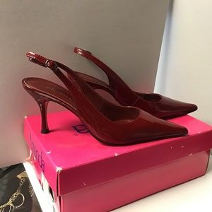 Burgundy sling back